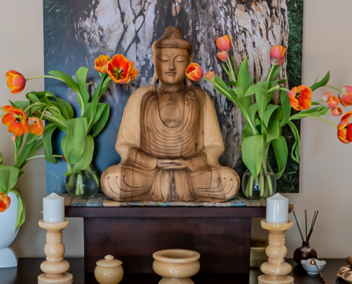 Altar. Kwan um Zen School Europe Zen Center Vienna. Foto: © Jan Sendzimir 2015.